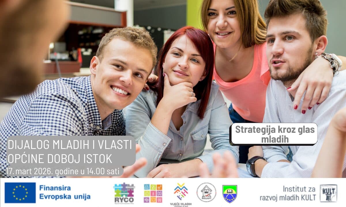 Poziv na Dijalog mladih i vlasti Općine Doboj Istok pod nazivom “Strategija kroz glas mladih”
