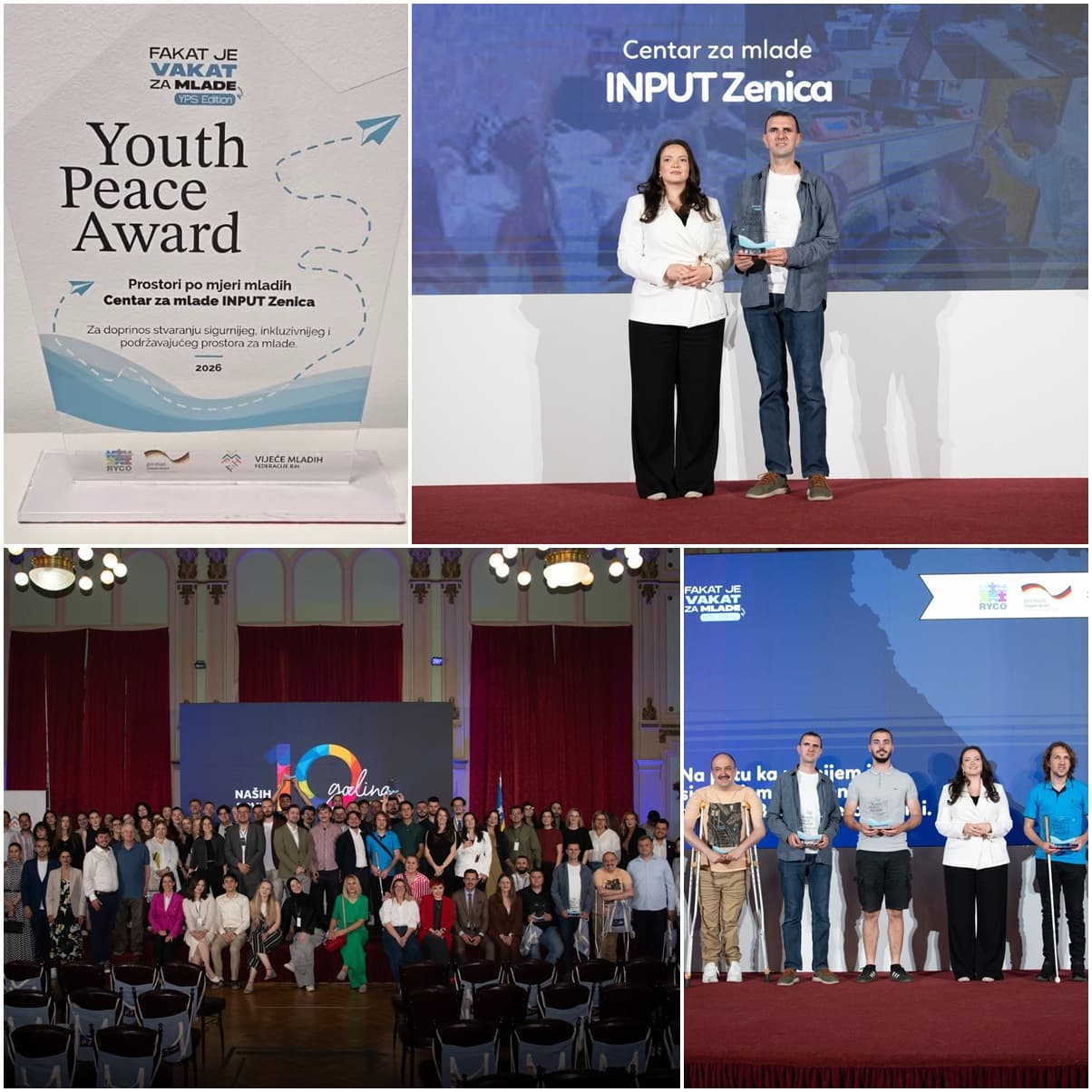 CENTAR ZA MLADE INPUT DOBITNIK PRIZNANJA „YOUTH PEACE AWARD – PROSTORI PO MJERI MLADIH“
