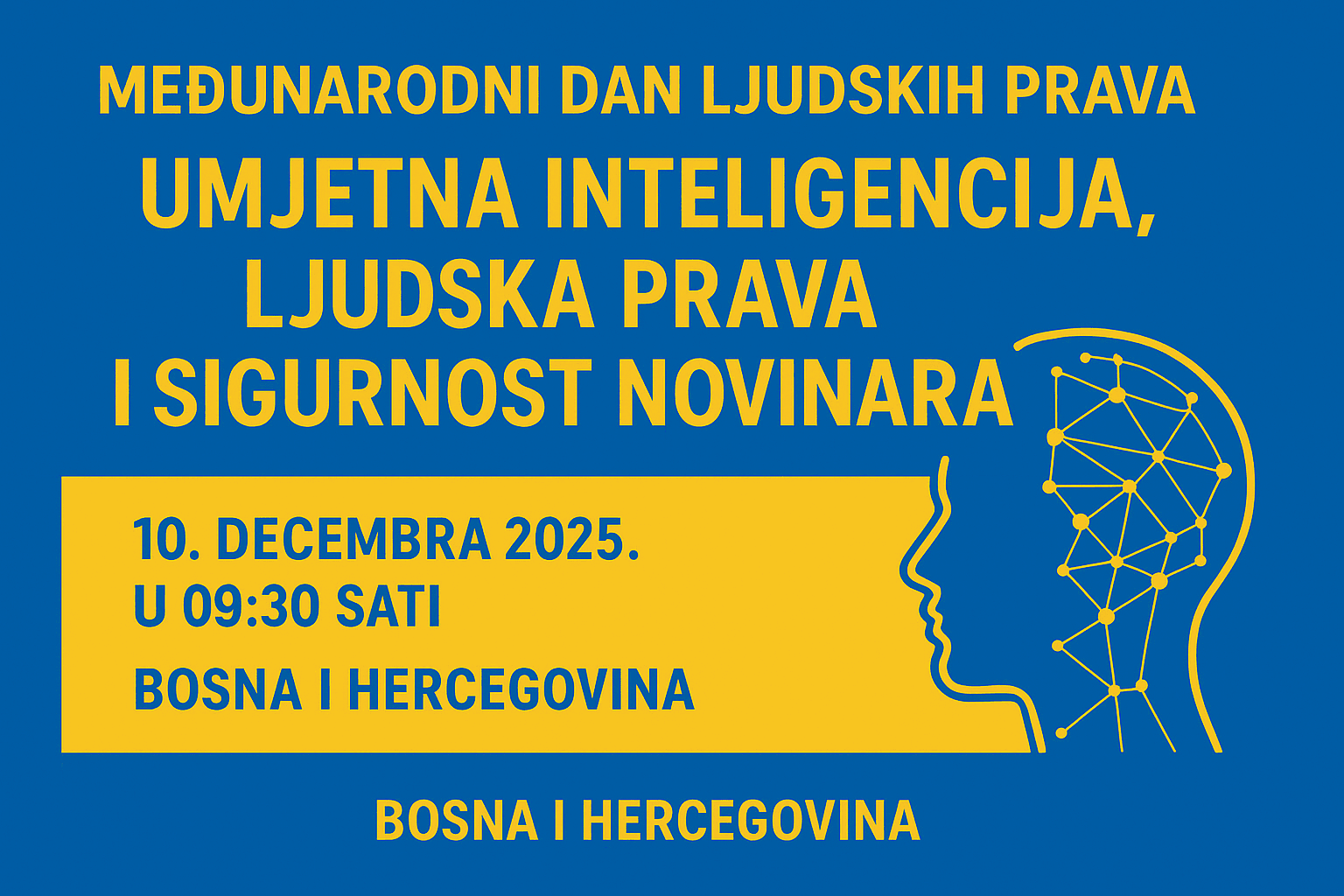 Konferencija: „Umjetna inteligencija, ljudska prava i sigurnost novinara“