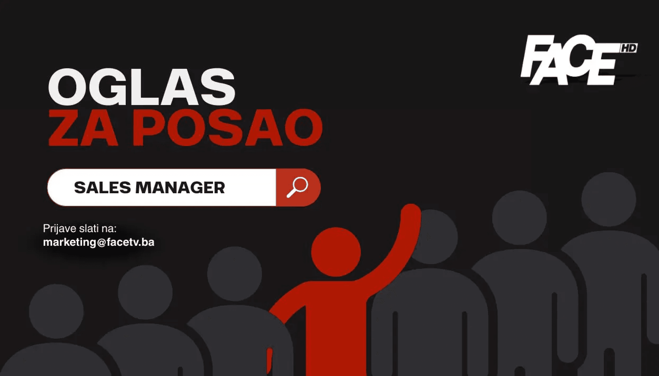 TRAŽIMO NOVE KOLEGE! FACE TV zapošljava sales managera, rok za prijave do 15. marta