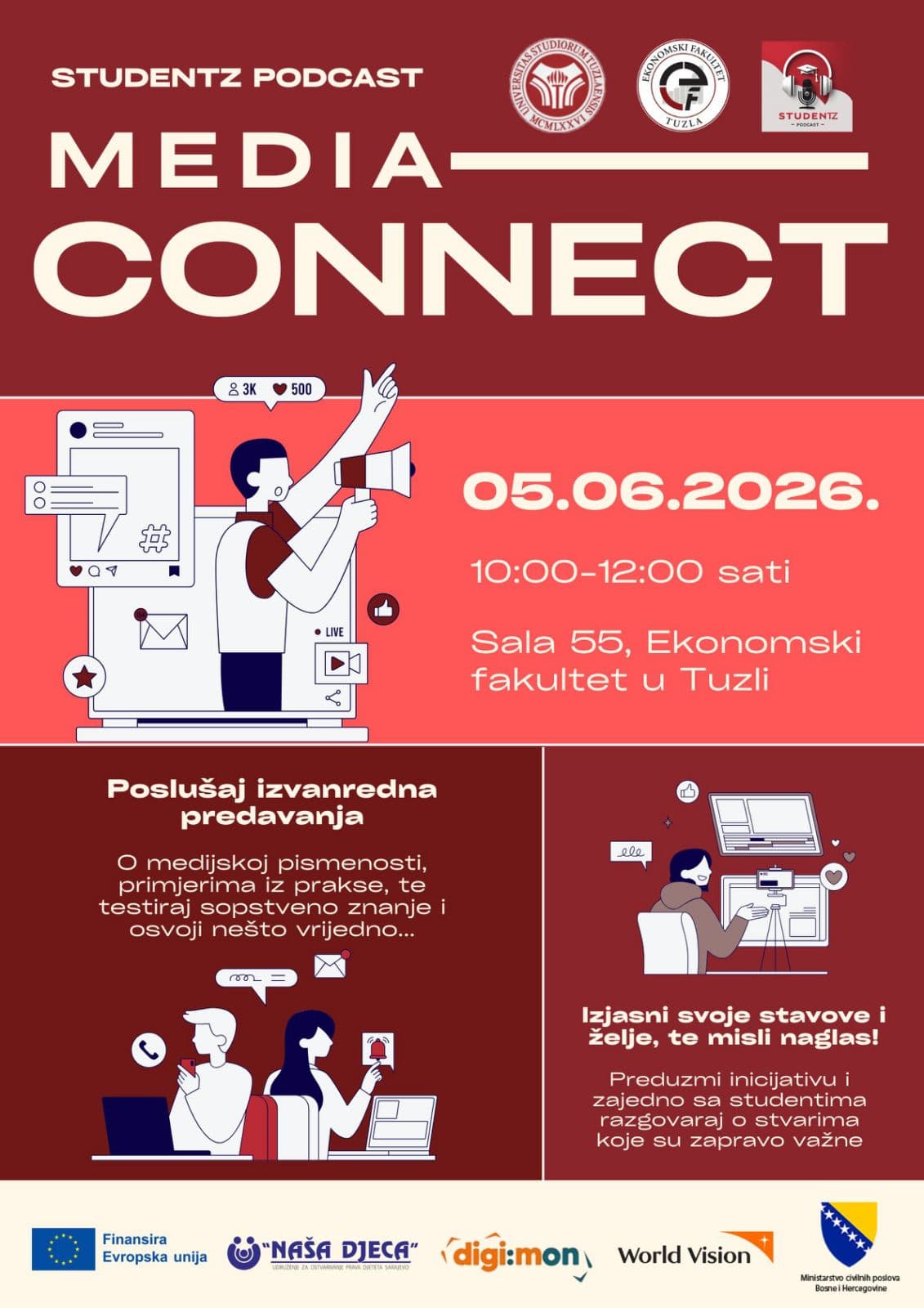 MEDIA CONNCET PODKAST RADIONICA ZA STUDENTE